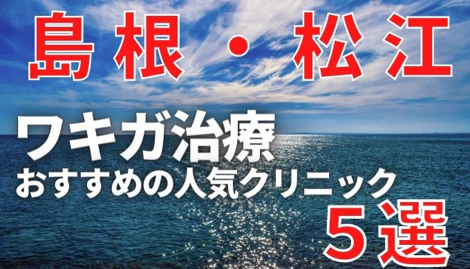 島根,松江でワキガ治療が人気で安いおすすめクリニック5選ランキング！切らない,保険適用,上手い