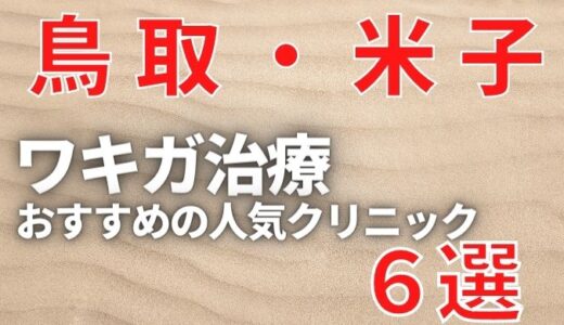 【2024年】鳥取,米子でワキガ治療が人気で安いおすすめクリニック6選ランキング！切らない,保険適用,上手い,手術